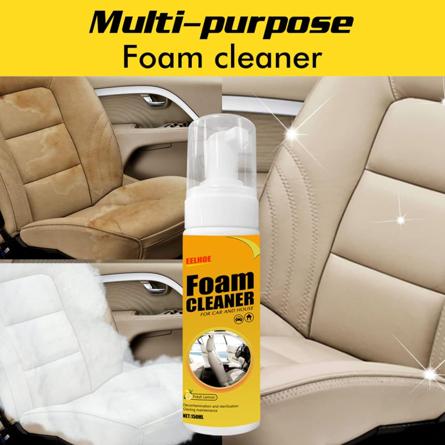 Instant Multi-Purpose Foam Cleaner Spray | Removes Tough Grease Instantly